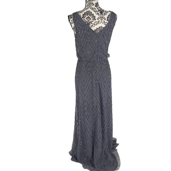 Anthropolgie x BHLDN Blaise Dress Hydrangea Beaded Maxi Sleeveless Dress Size US - Picture 5 of 13
